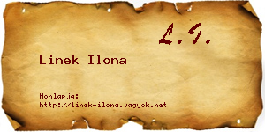 Linek Ilona névjegykártya